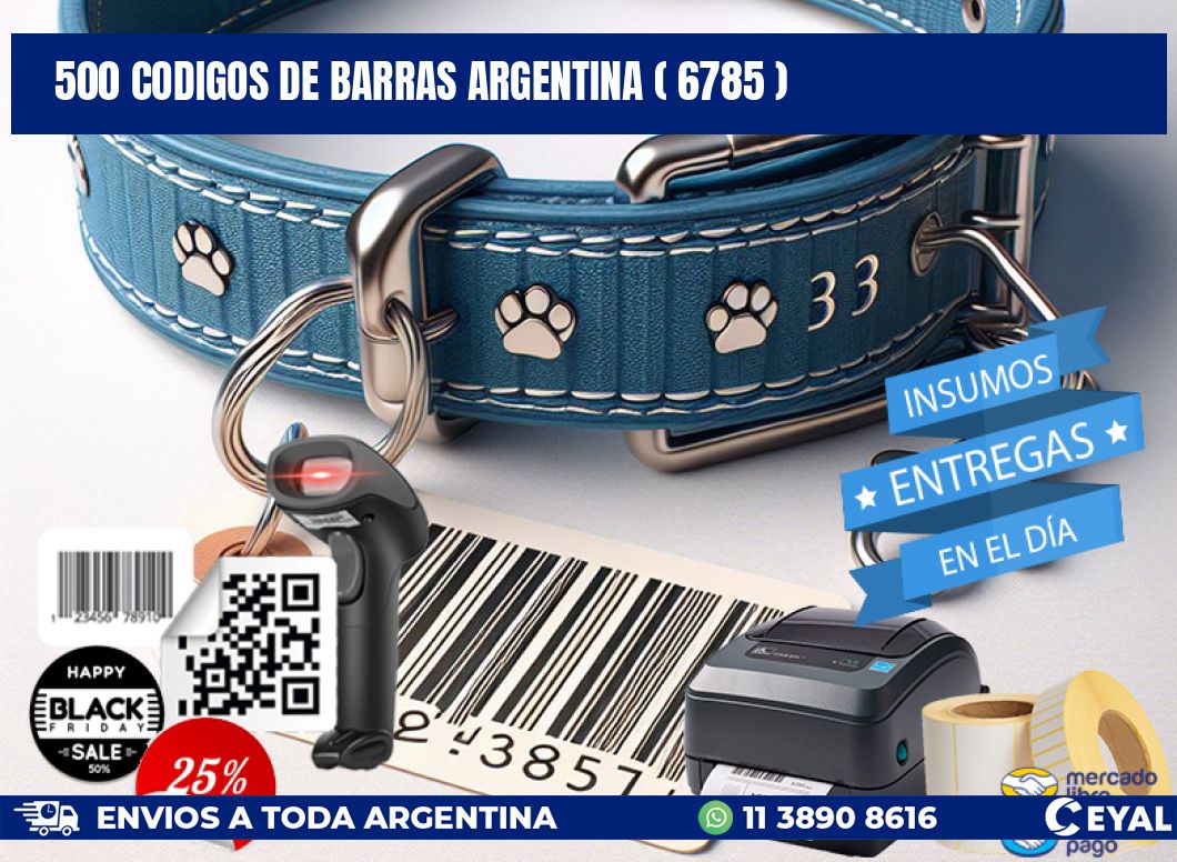500 codigos de barras argentina ( 6785 )