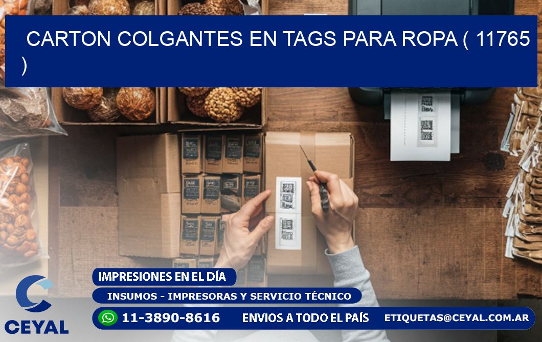 CARTON COLGANTES EN TAGS PARA ROPA ( 11765 )