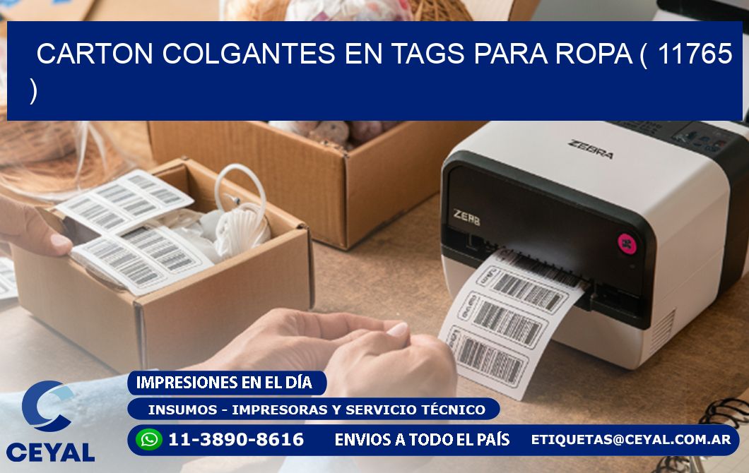 CARTON COLGANTES EN TAGS PARA ROPA ( 11765 )