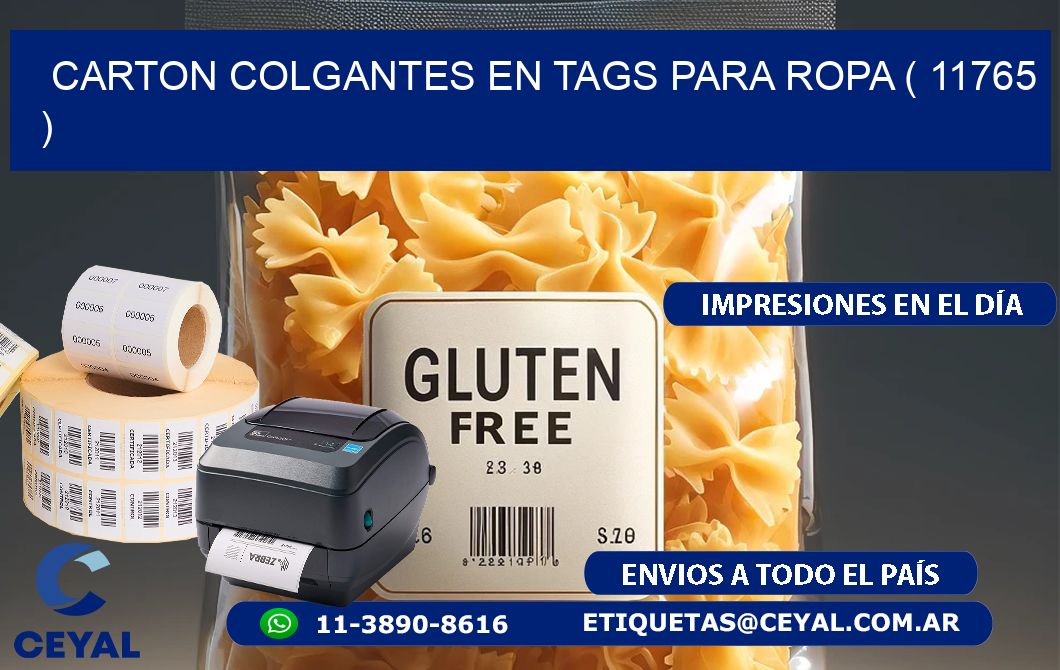 CARTON COLGANTES EN TAGS PARA ROPA ( 11765 )