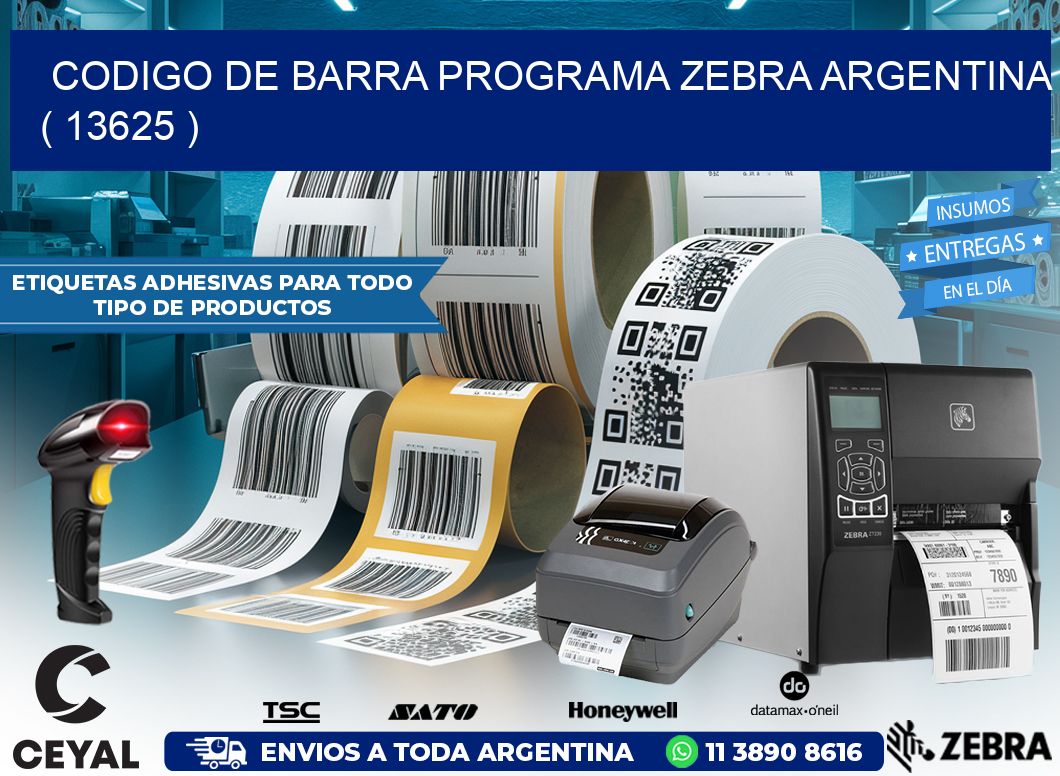 CODIGO DE BARRA PROGRAMA ZEBRA ARGENTINA ( 13625 )