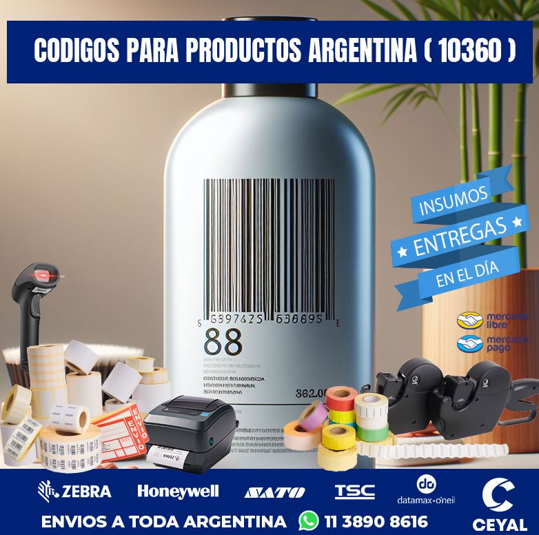 CODIGOS PARA PRODUCTOS ARGENTINA ( 10360 )