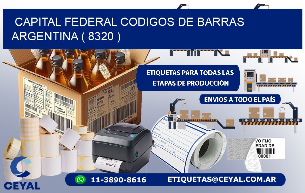 Capital federal codigos de barras argentina ( 8320 )