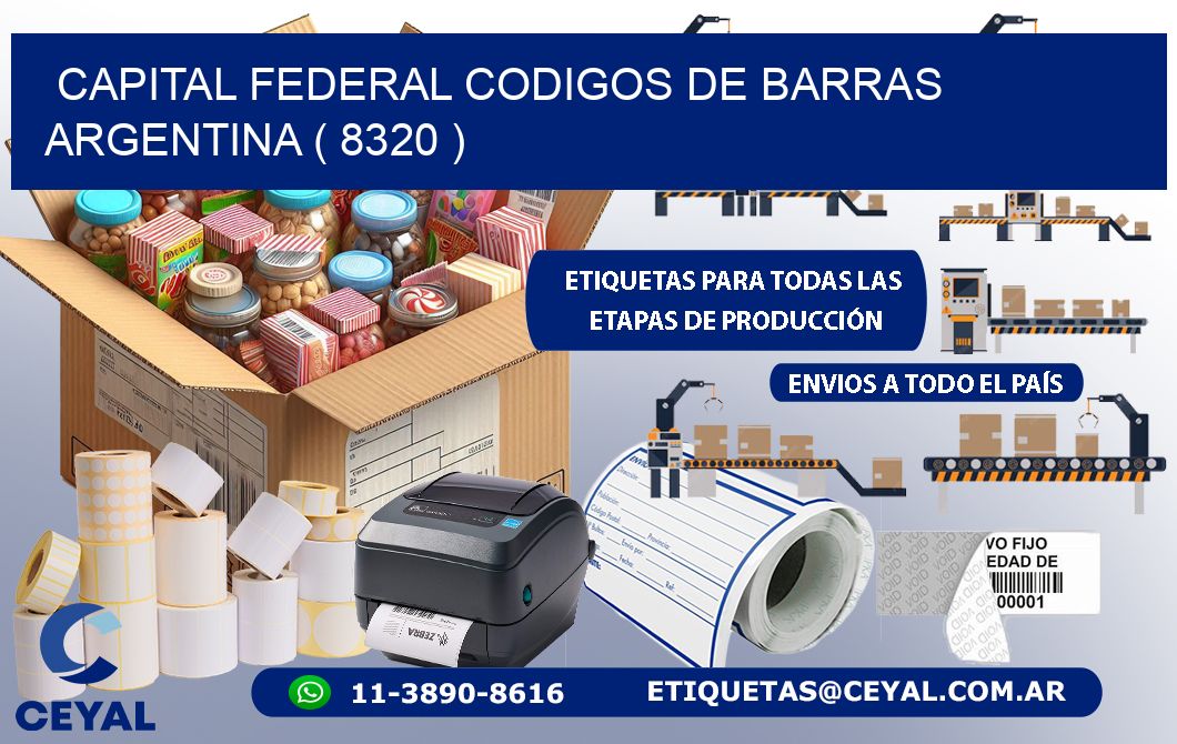 Capital federal codigos de barras argentina ( 8320 )