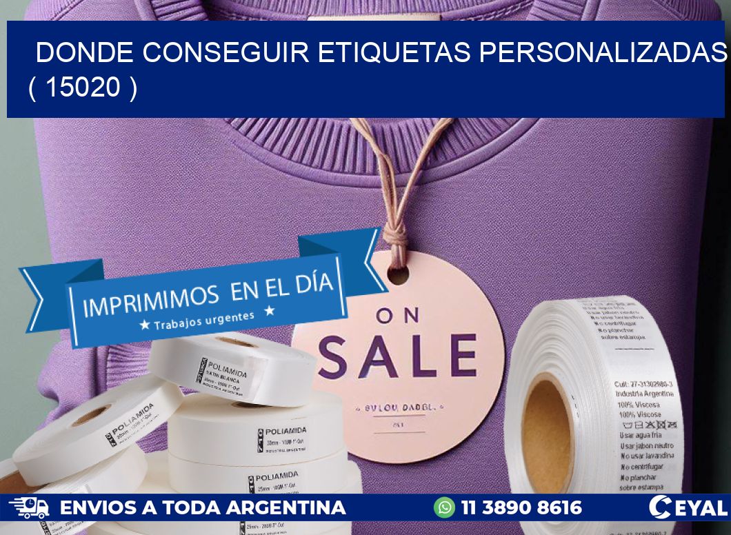 DONDE CONSEGUIR ETIQUETAS PERSONALIZADAS ( 15020 )