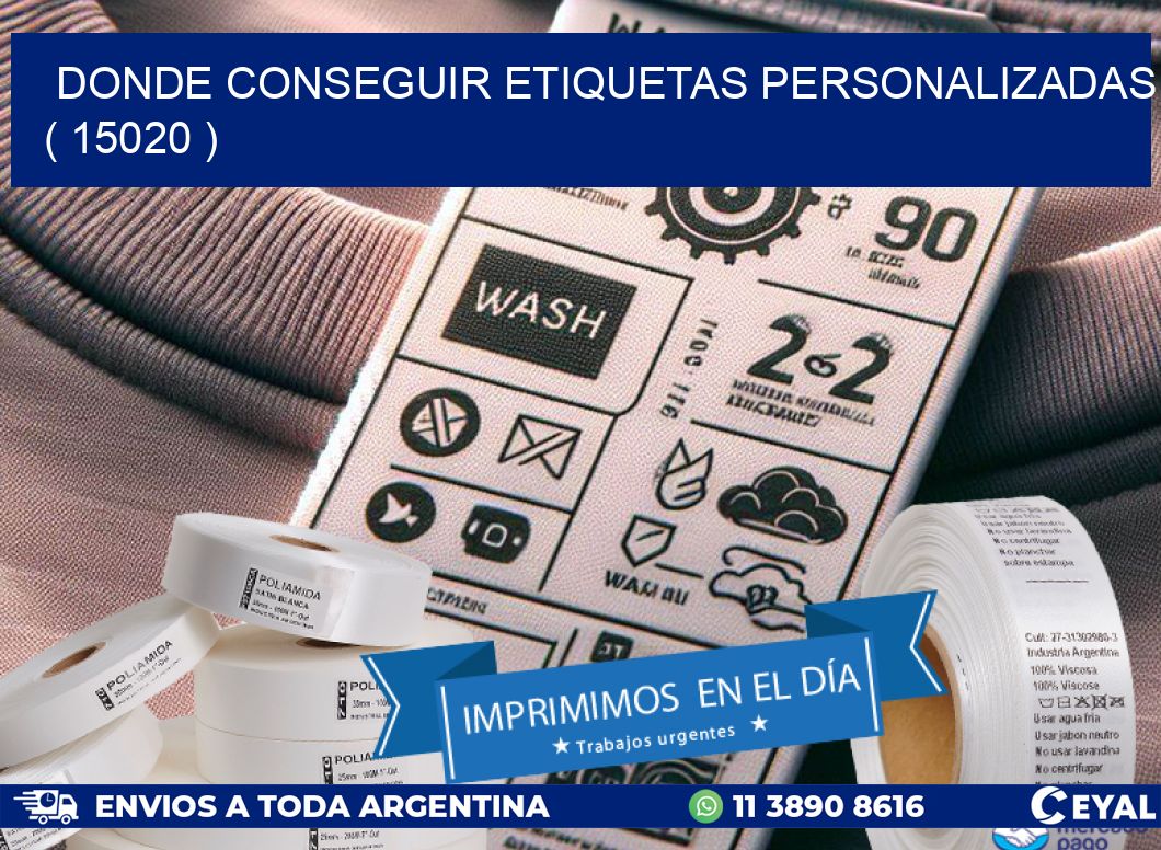 DONDE CONSEGUIR ETIQUETAS PERSONALIZADAS ( 15020 )