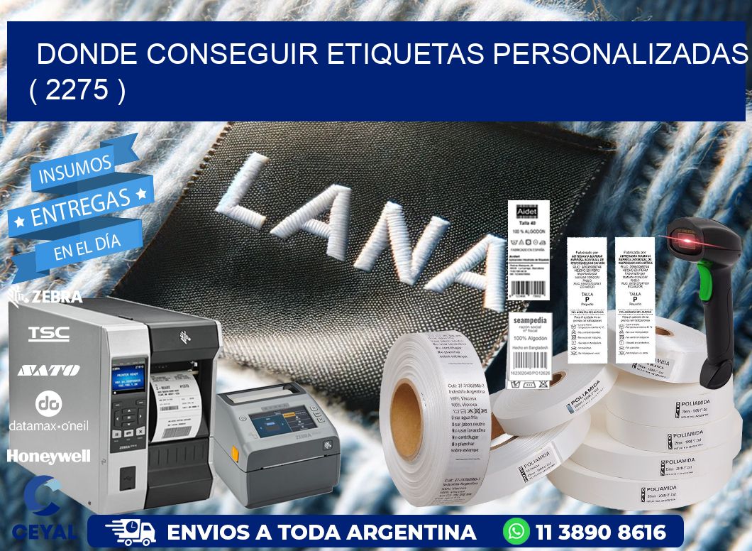 DONDE CONSEGUIR ETIQUETAS PERSONALIZADAS ( 2275 )