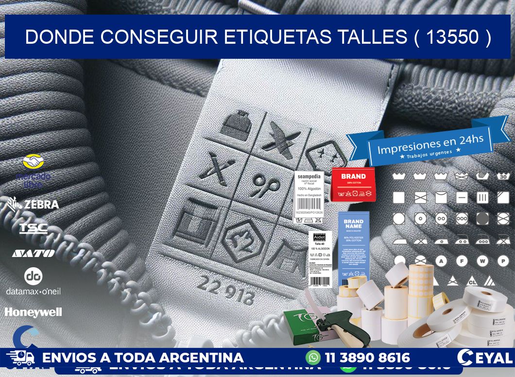 DONDE CONSEGUIR ETIQUETAS TALLES ( 13550 )