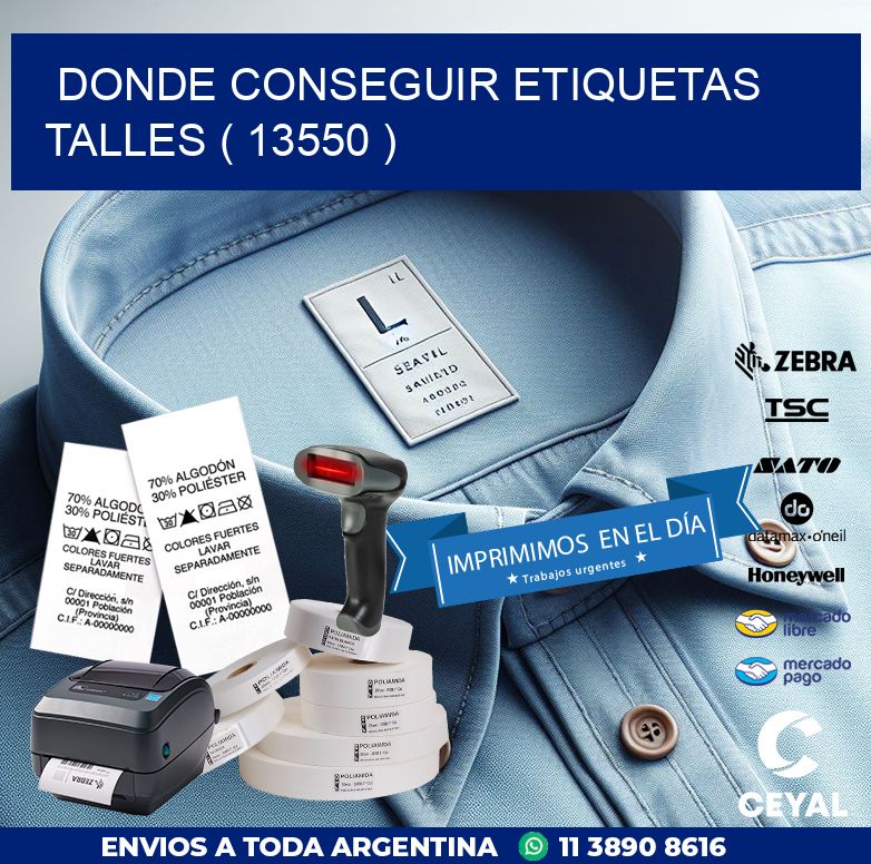 DONDE CONSEGUIR ETIQUETAS TALLES ( 13550 )