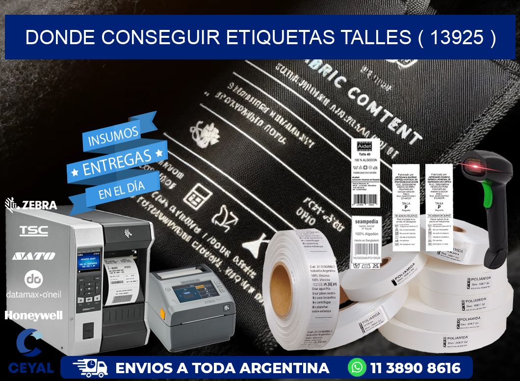 DONDE CONSEGUIR ETIQUETAS TALLES ( 13925 )