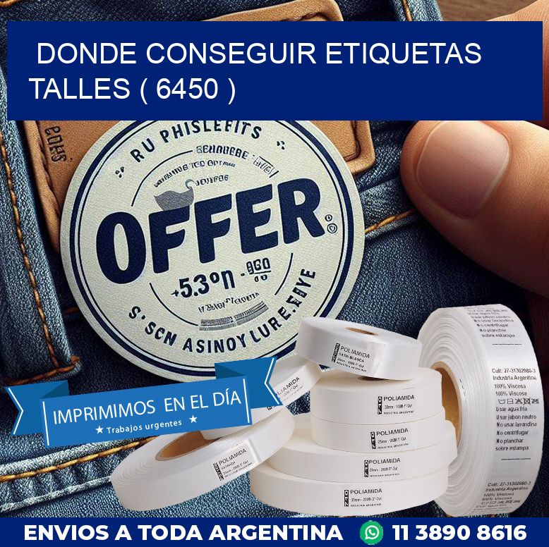 DONDE CONSEGUIR ETIQUETAS TALLES ( 6450 )