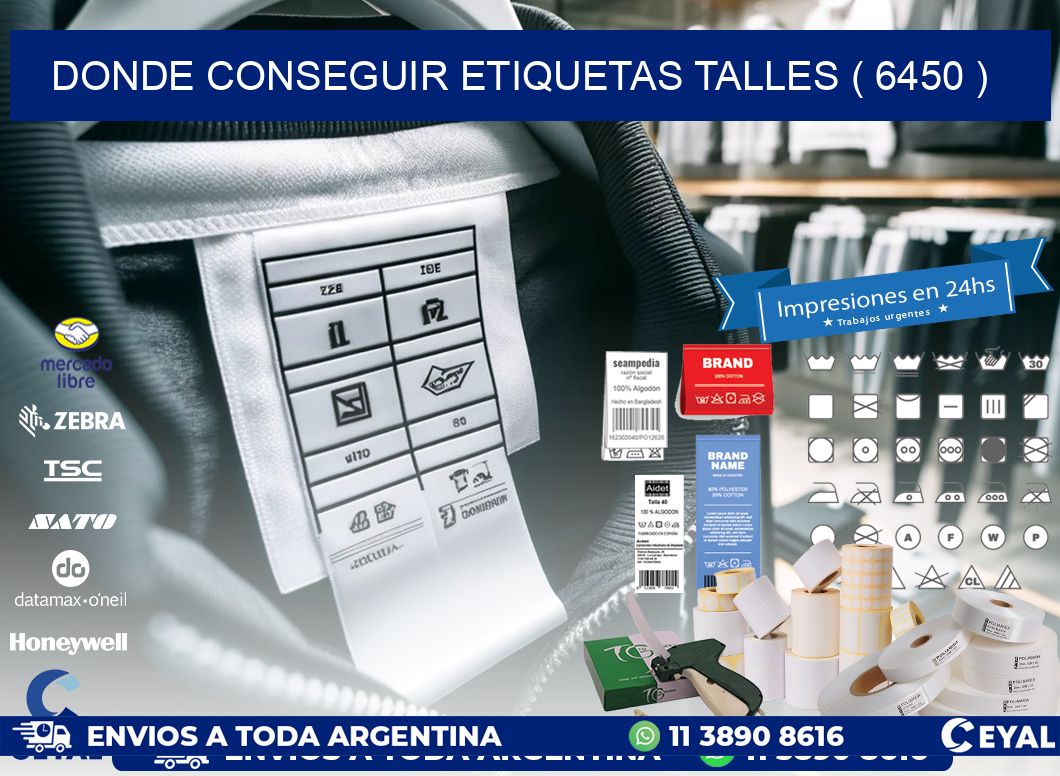 DONDE CONSEGUIR ETIQUETAS TALLES ( 6450 )