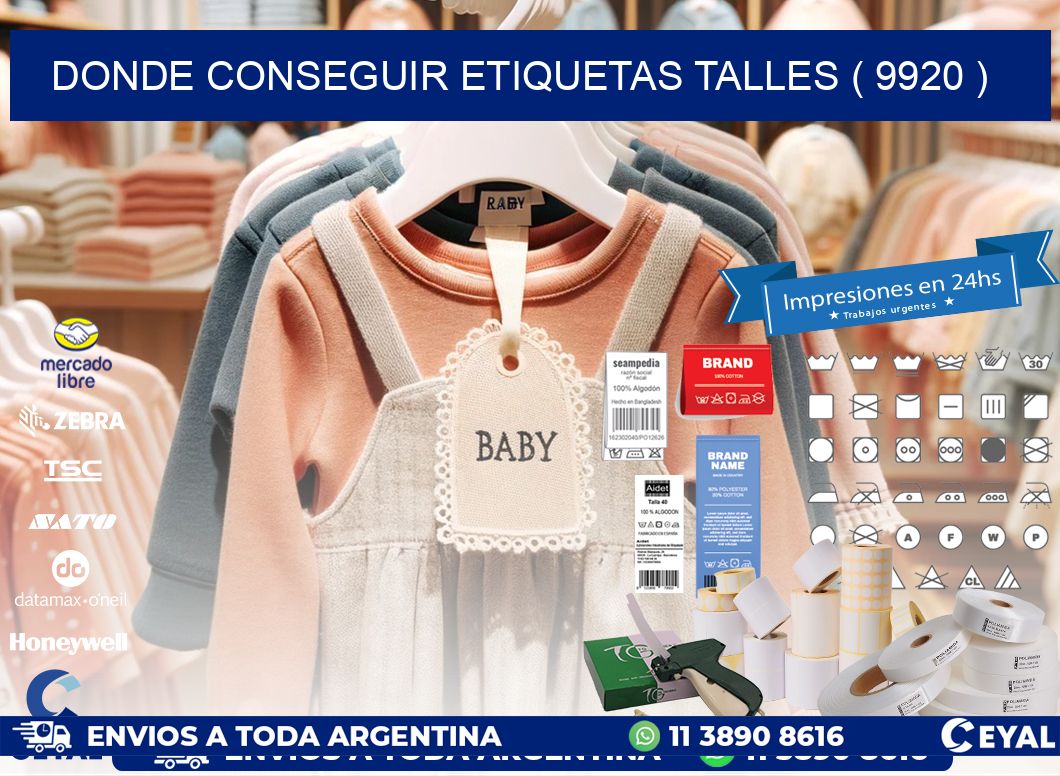 DONDE CONSEGUIR ETIQUETAS TALLES ( 9920 )