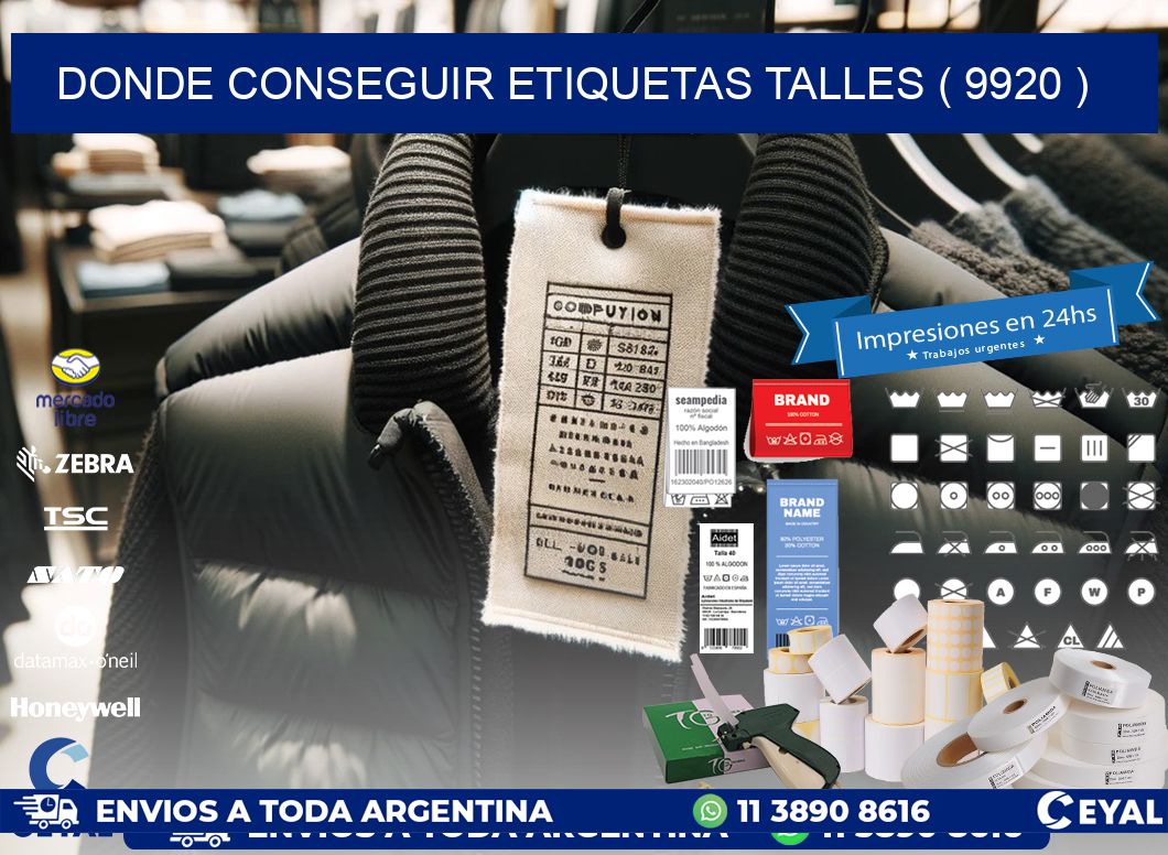 DONDE CONSEGUIR ETIQUETAS TALLES ( 9920 )