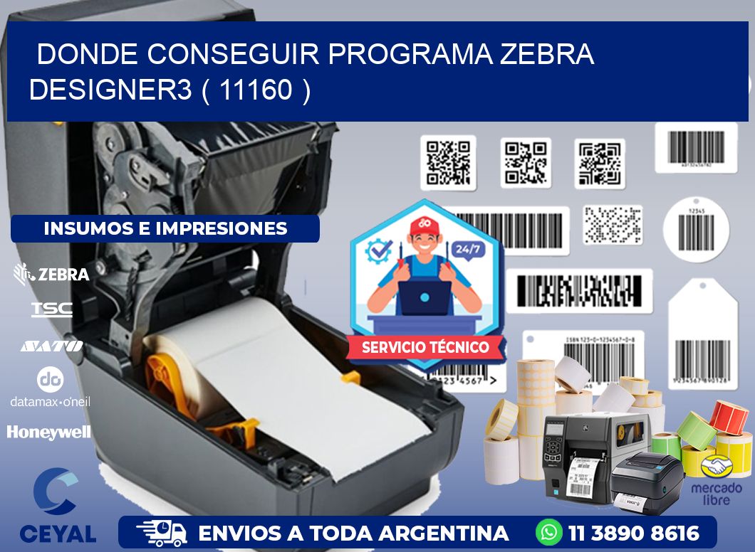 DONDE CONSEGUIR PROGRAMA ZEBRA DESIGNER3 ( 11160 )