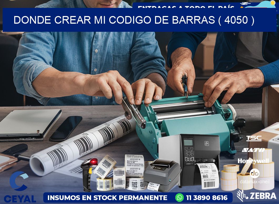 DONDE CREAR MI CODIGO DE BARRAS ( 4050 )