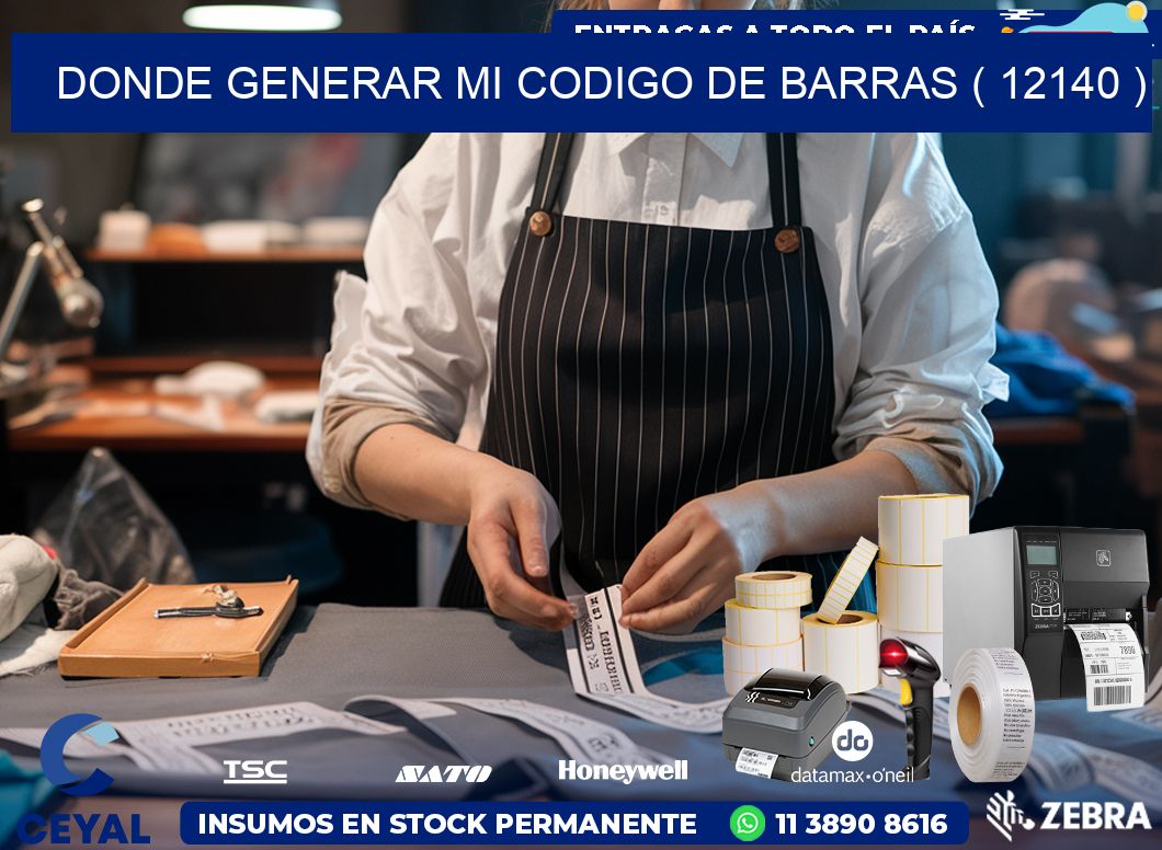 DONDE GENERAR MI CODIGO DE BARRAS ( 12140 )