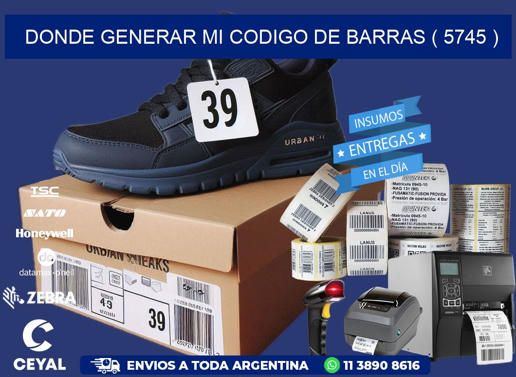DONDE GENERAR MI CODIGO DE BARRAS ( 5745 )