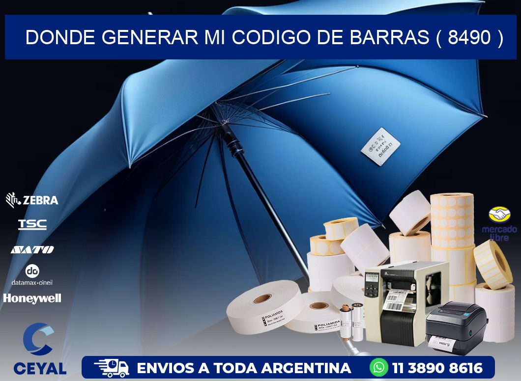 DONDE GENERAR MI CODIGO DE BARRAS ( 8490 )