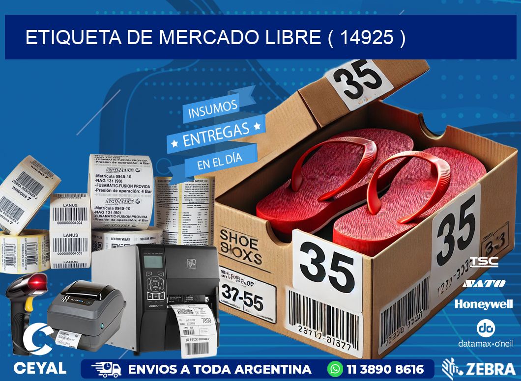 ETIQUETA DE MERCADO LIBRE ( 14925 )