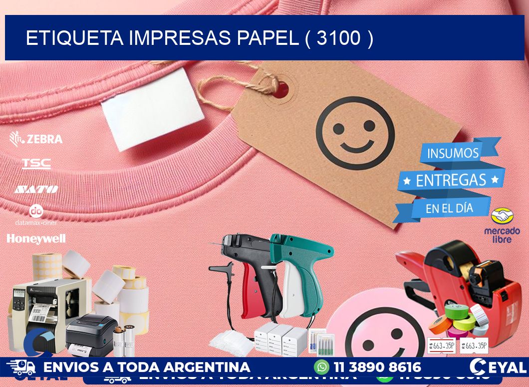 ETIQUETA IMPRESAS PAPEL ( 3100 )