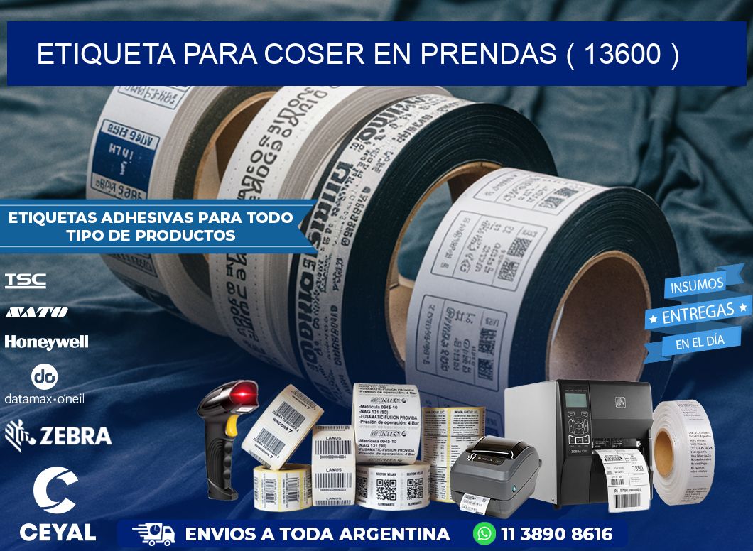 ETIQUETA PARA COSER EN PRENDAS ( 13600 )