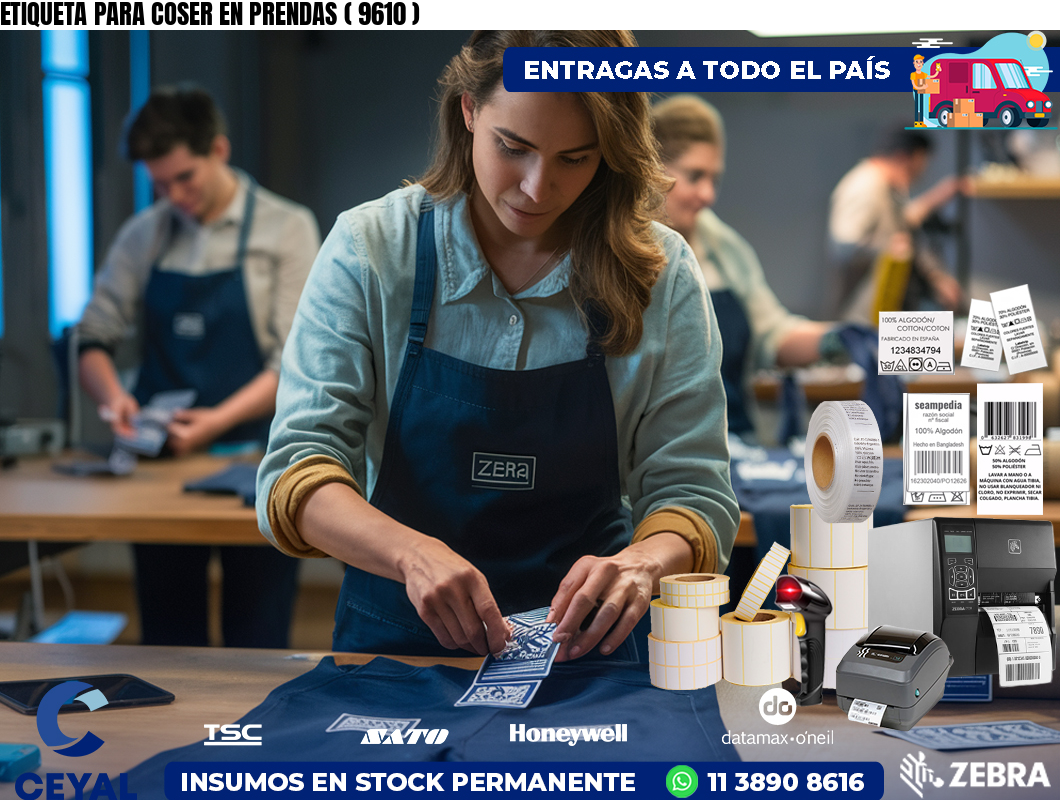 ETIQUETA PARA COSER EN PRENDAS ( 9610 )