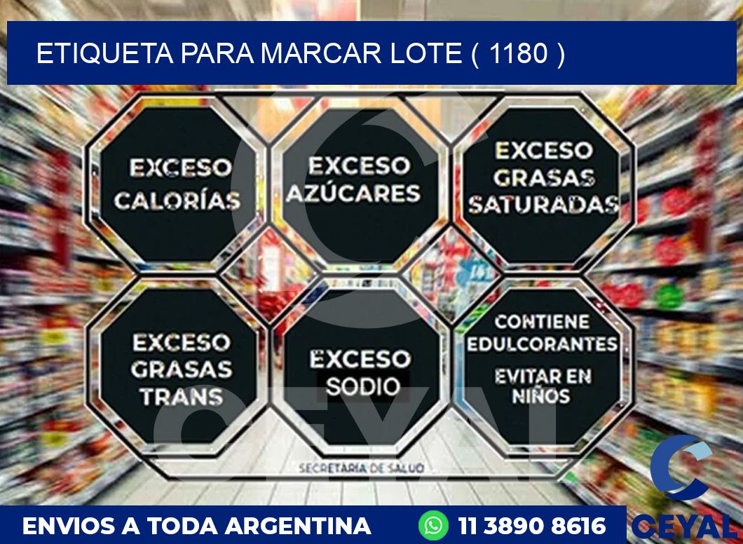 ETIQUETA PARA MARCAR LOTE ( 1180 )