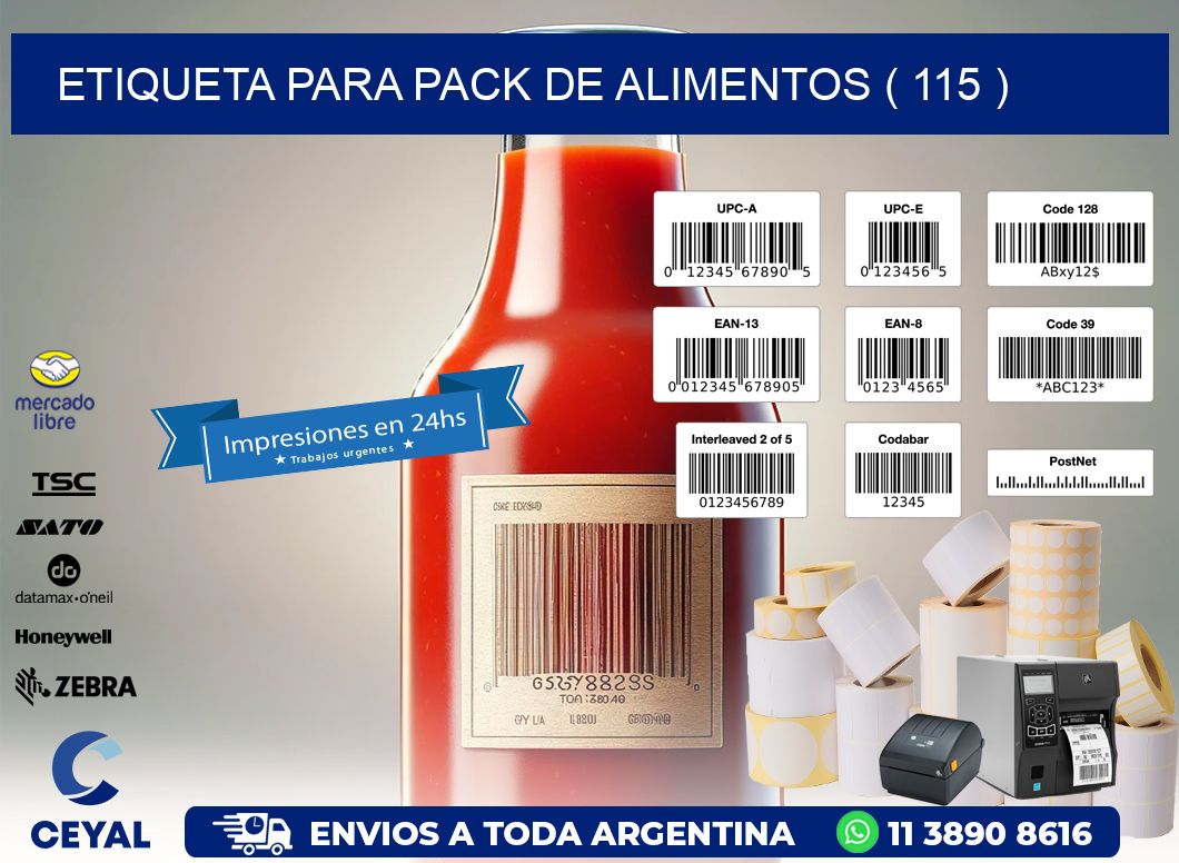 ETIQUETA PARA PACK DE ALIMENTOS ( 115 )