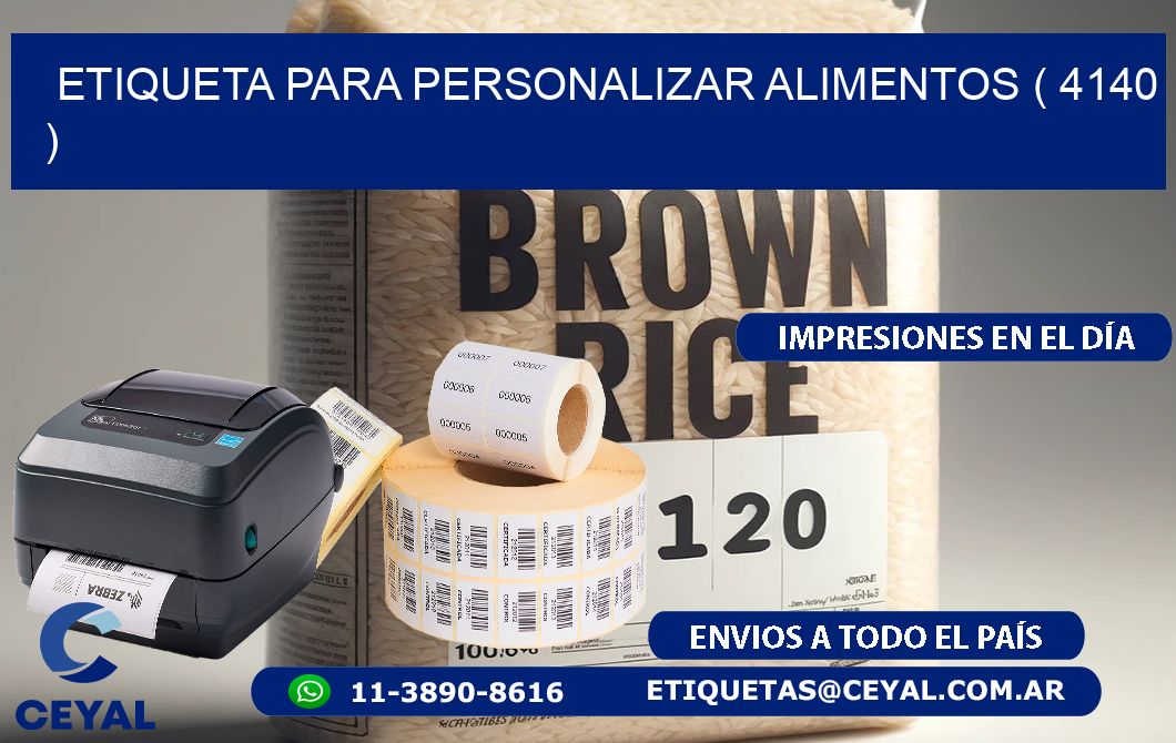 ETIQUETA PARA PERSONALIZAR ALIMENTOS ( 4140 )