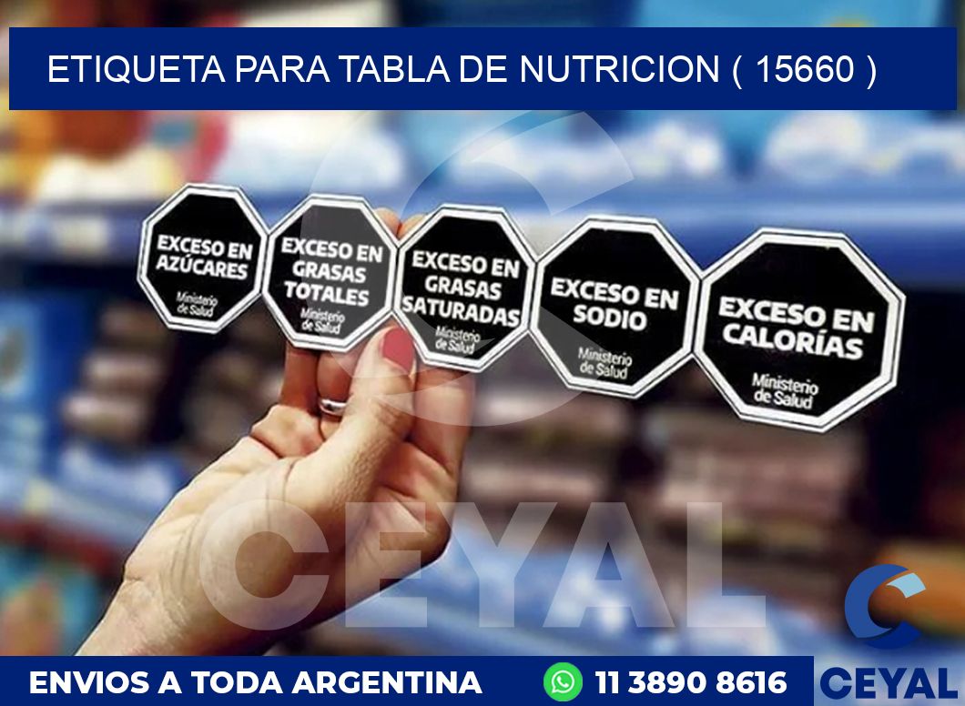 ETIQUETA PARA TABLA DE NUTRICION ( 15660 )