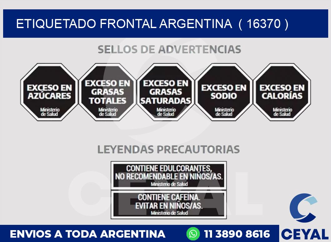 ETIQUETADO FRONTAL ARGENTINA  ( 16370 )