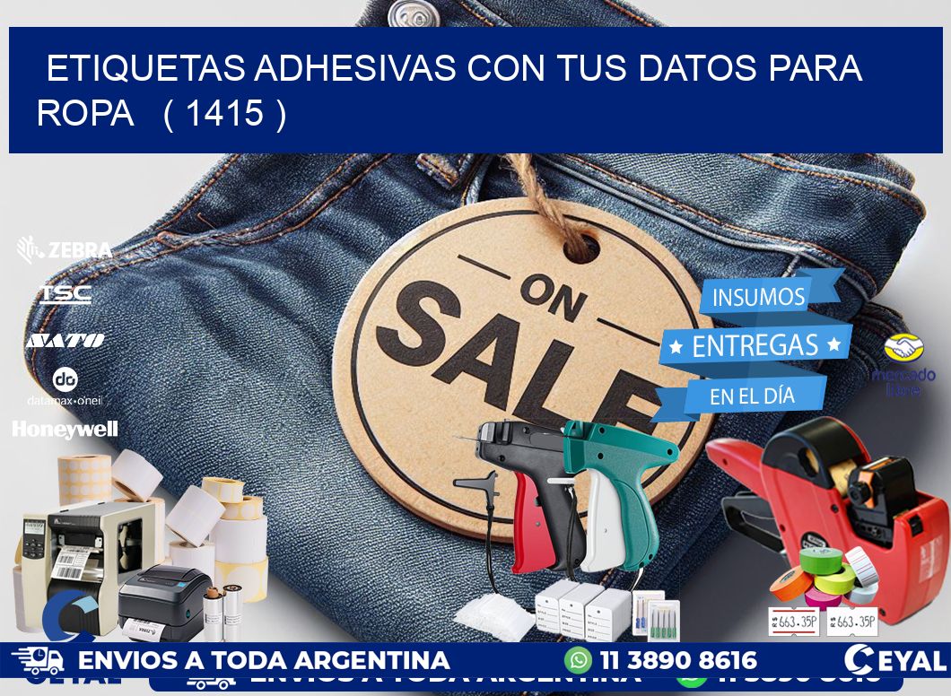 ETIQUETAS ADHESIVAS CON TUS DATOS PARA ROPA   ( 1415 )