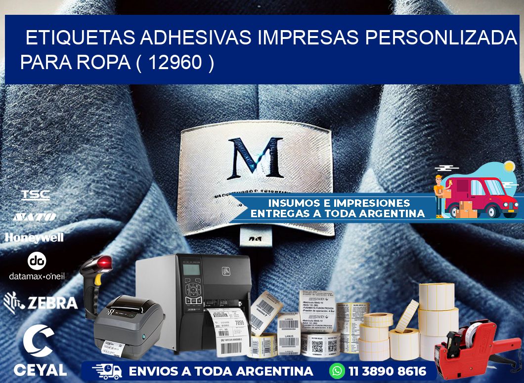 ETIQUETAS ADHESIVAS IMPRESAS PERSONLIZADA PARA ROPA ( 12960 )