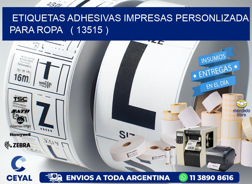 ETIQUETAS ADHESIVAS IMPRESAS PERSONLIZADA PARA ROPA   ( 13515 )