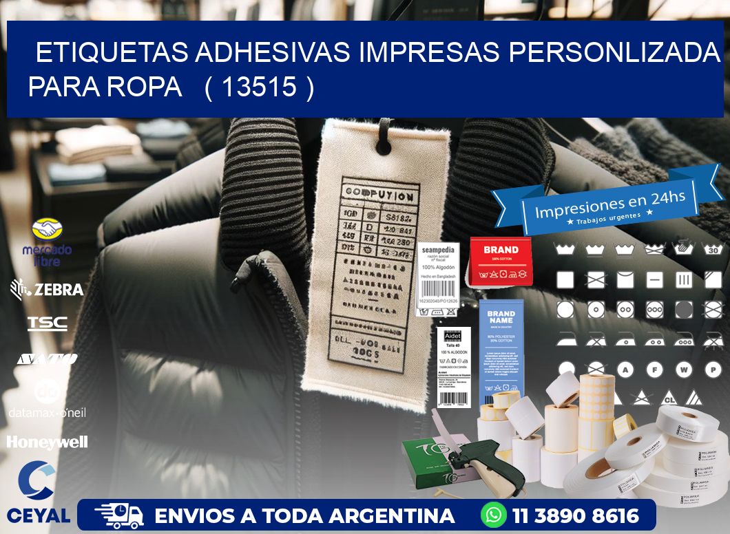 ETIQUETAS ADHESIVAS IMPRESAS PERSONLIZADA PARA ROPA   ( 13515 )