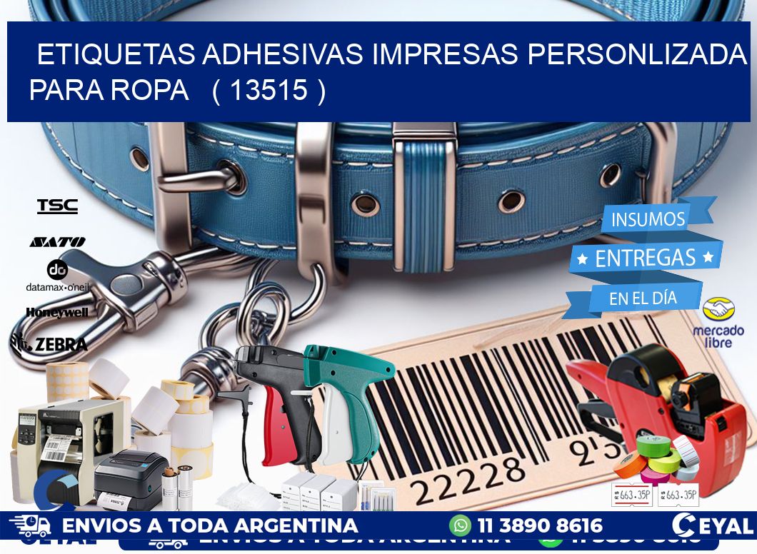 ETIQUETAS ADHESIVAS IMPRESAS PERSONLIZADA PARA ROPA   ( 13515 )