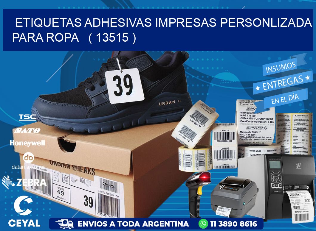 ETIQUETAS ADHESIVAS IMPRESAS PERSONLIZADA PARA ROPA   ( 13515 )