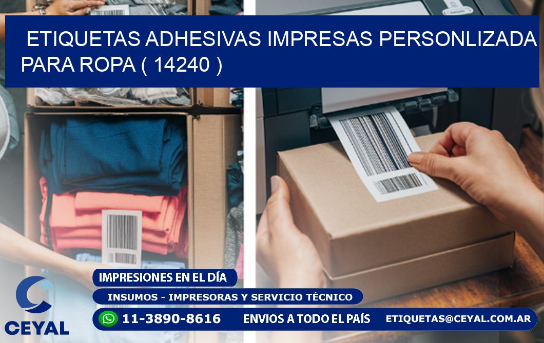 ETIQUETAS ADHESIVAS IMPRESAS PERSONLIZADA PARA ROPA ( 14240 )