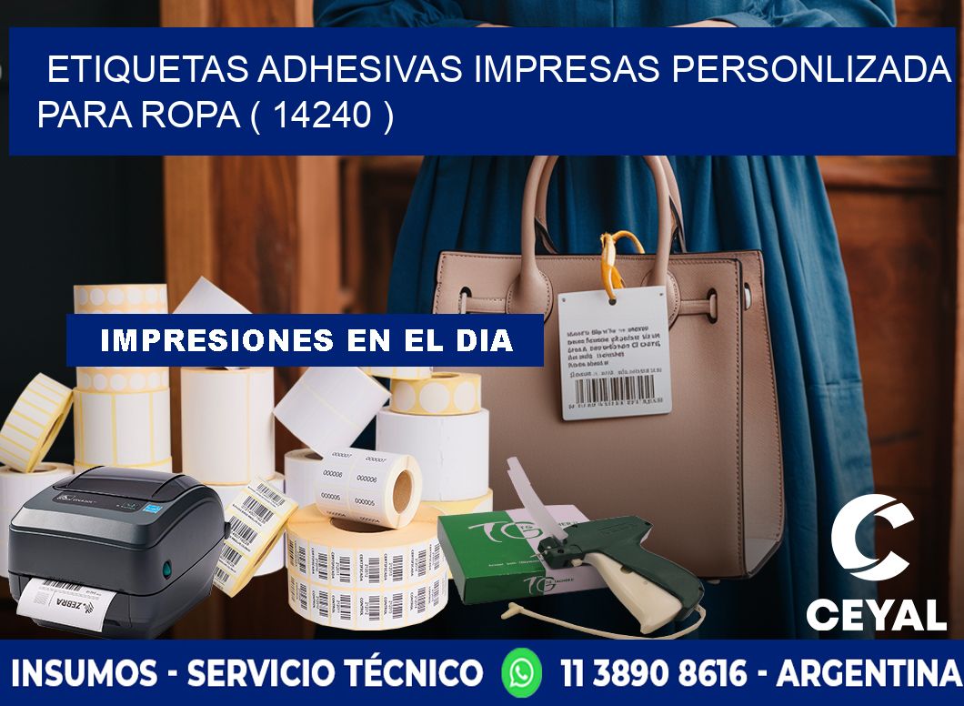 ETIQUETAS ADHESIVAS IMPRESAS PERSONLIZADA PARA ROPA ( 14240 )