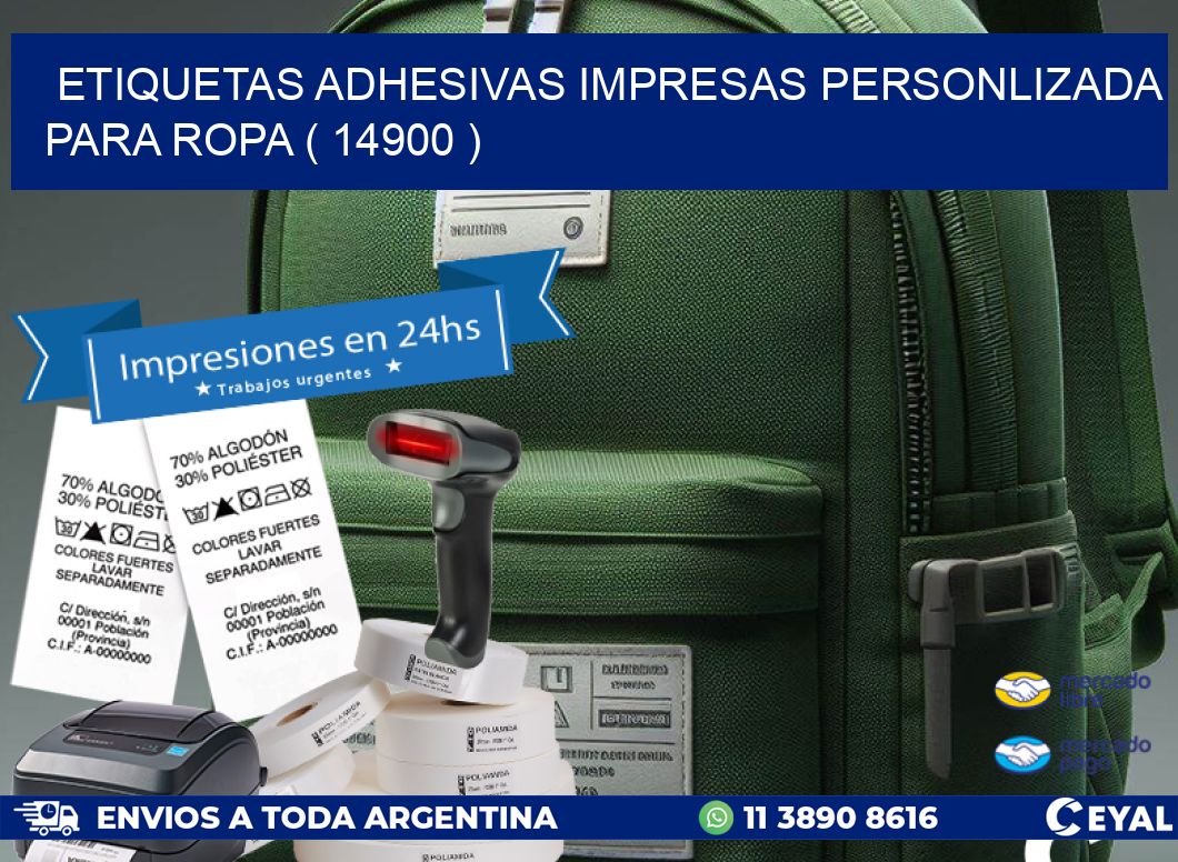 ETIQUETAS ADHESIVAS IMPRESAS PERSONLIZADA PARA ROPA ( 14900 )