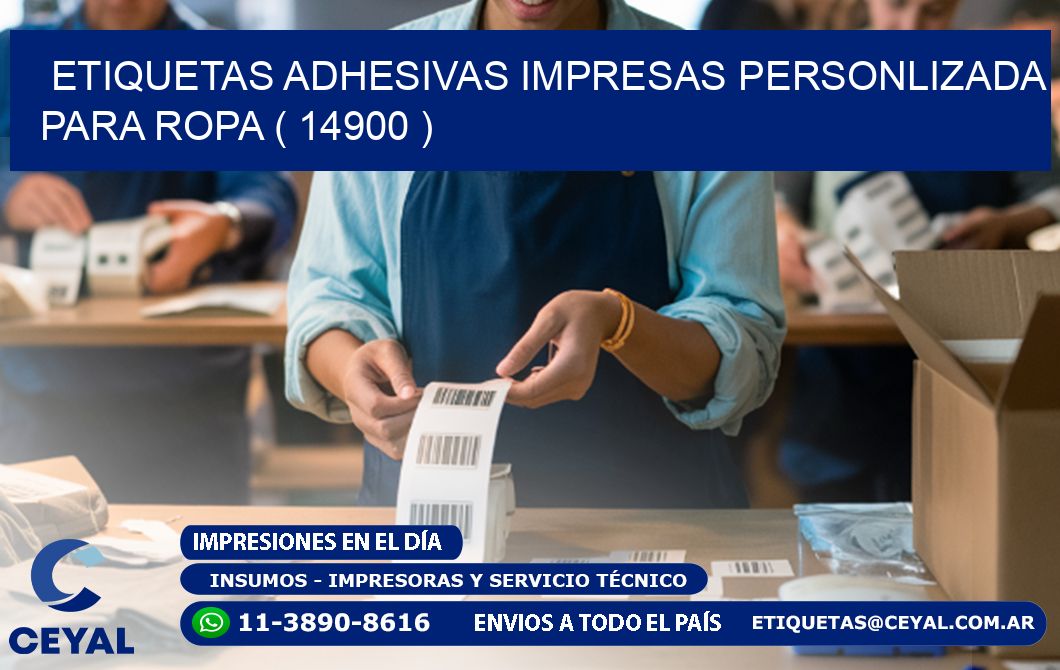 ETIQUETAS ADHESIVAS IMPRESAS PERSONLIZADA PARA ROPA ( 14900 )
