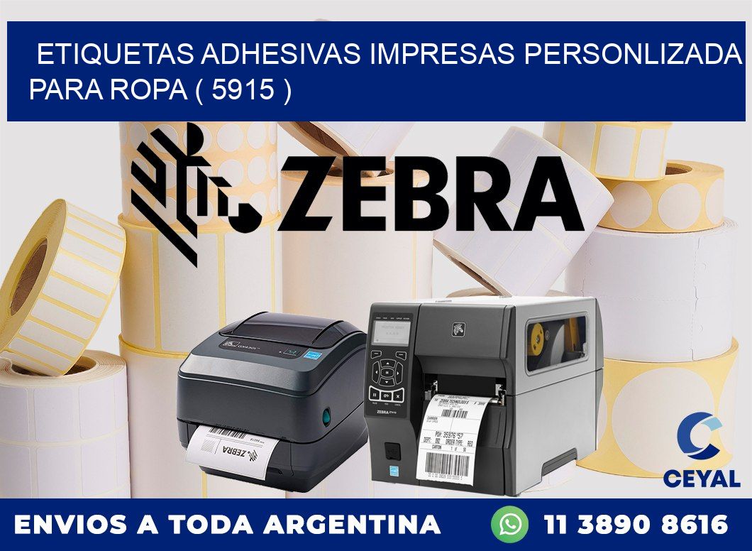 ETIQUETAS ADHESIVAS IMPRESAS PERSONLIZADA PARA ROPA ( 5915 )