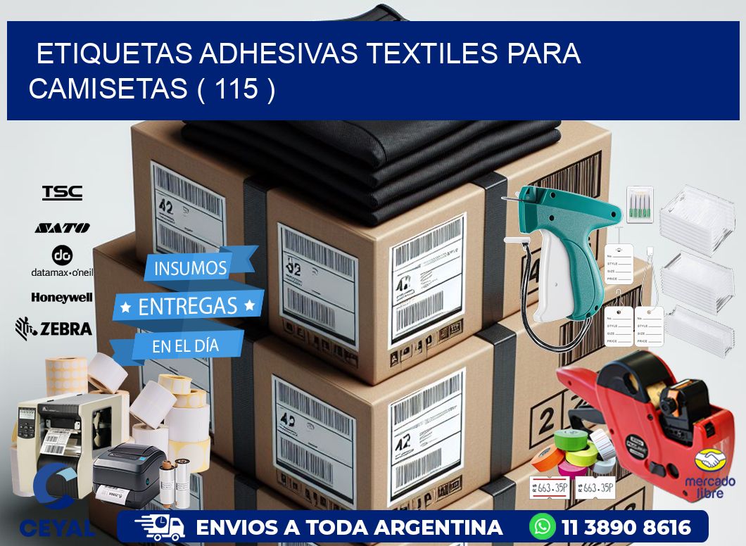 ETIQUETAS ADHESIVAS TEXTILES PARA CAMISETAS ( 115 )