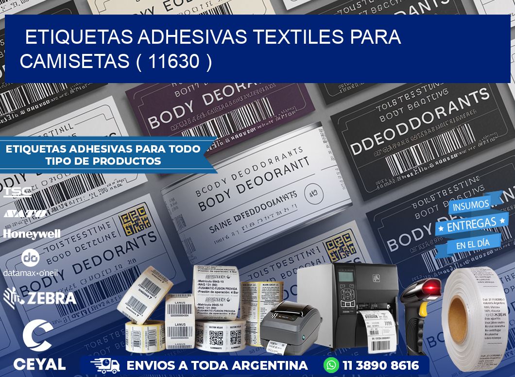 ETIQUETAS ADHESIVAS TEXTILES PARA CAMISETAS ( 11630 )