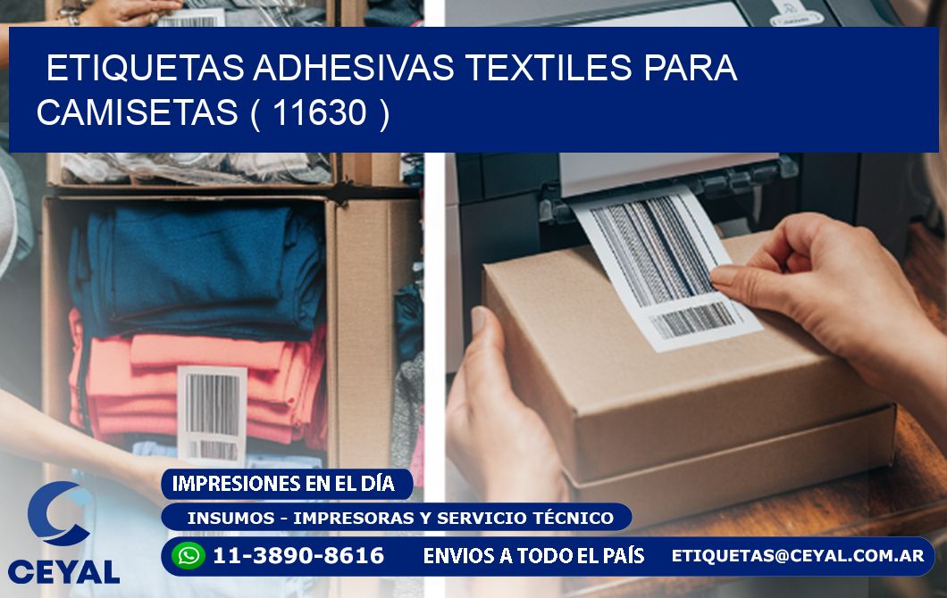 ETIQUETAS ADHESIVAS TEXTILES PARA CAMISETAS ( 11630 )
