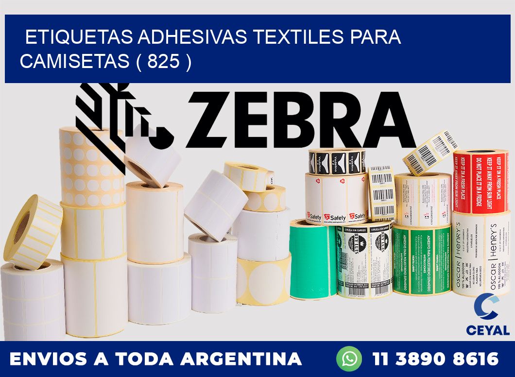 ETIQUETAS ADHESIVAS TEXTILES PARA CAMISETAS ( 825 )
