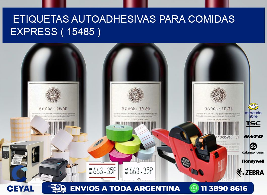 ETIQUETAS AUTOADHESIVAS PARA COMIDAS EXPRESS ( 15485 )