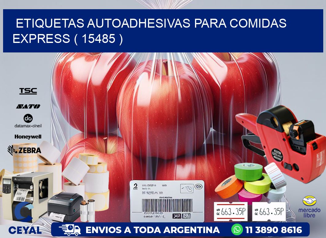 ETIQUETAS AUTOADHESIVAS PARA COMIDAS EXPRESS ( 15485 )