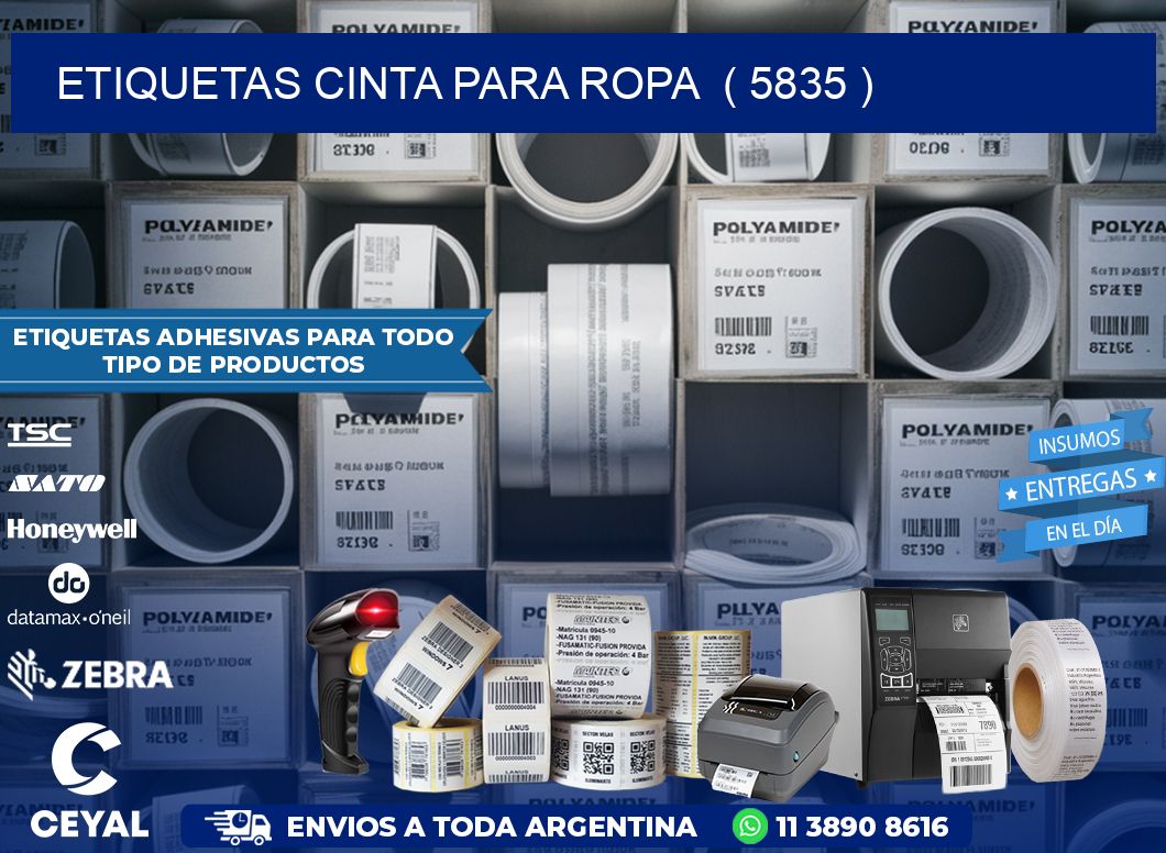ETIQUETAS CINTA PARA ROPA  ( 5835 )